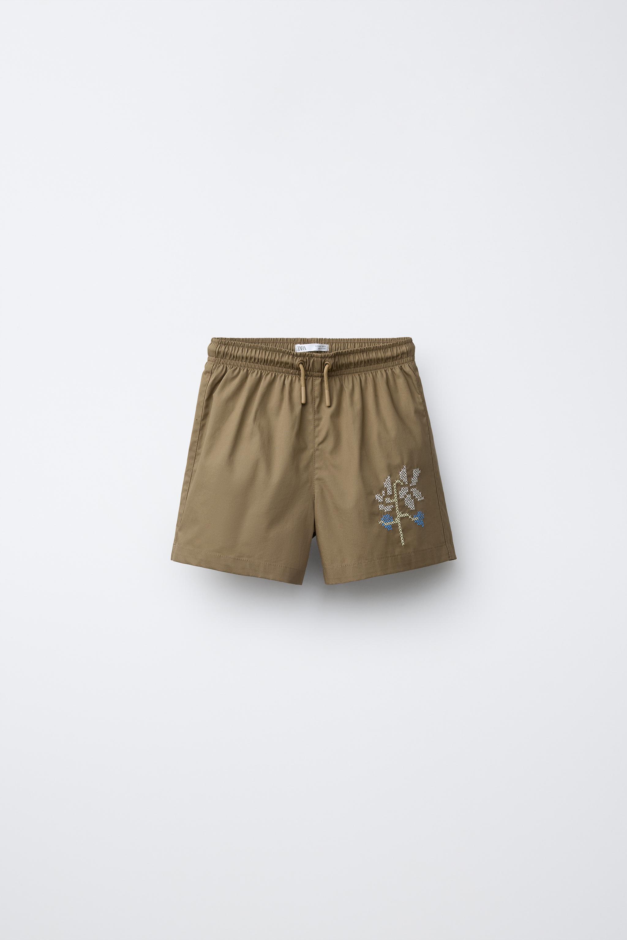 4-10 ANS/ SHORT DE BAIN BRODÉ